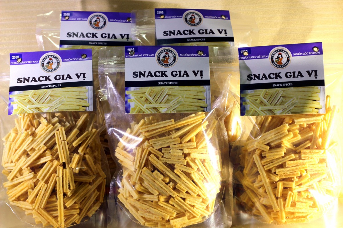 Snack gia vị cọng